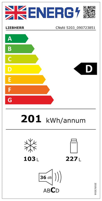 Liebherr CNsfd 5203 Freestanding Fridge Freezer with EasyFresh and NoFrost