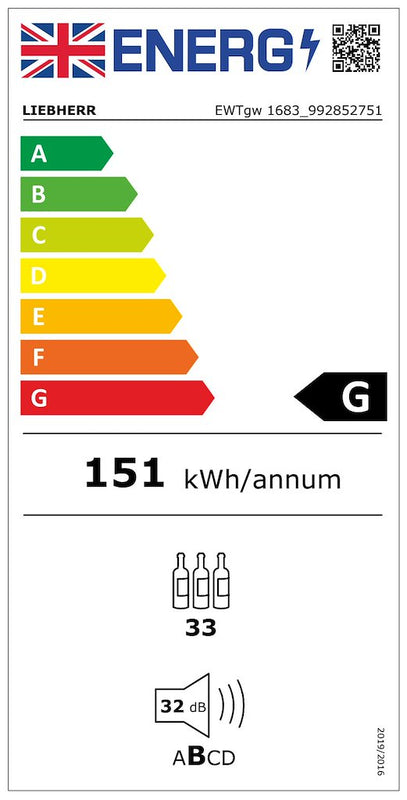 Liebherr EWTgw1683 33 Bottle 2-Zone Built-In Wine Cabinet (Discontinued)