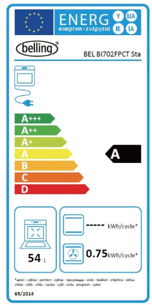 Belling BEL BI702FPCT STA Built-Under Electric Double Oven (Discontinued)