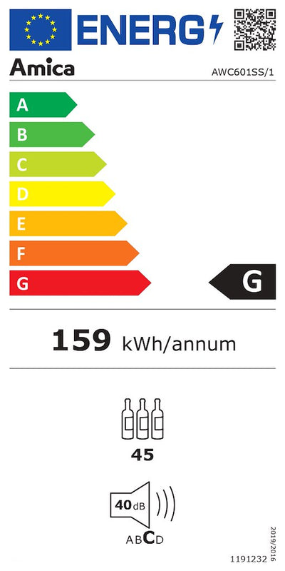 Amica AWC601SS Freestanding Undercounter Wine Cooler (Discontinued)