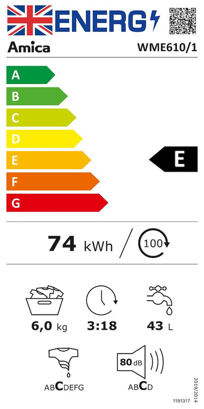 Amica WME610 6kg Washing Machine