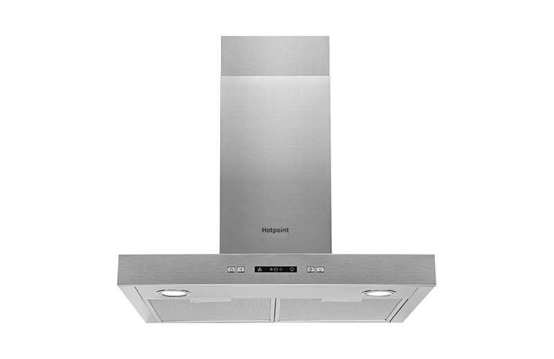 Hotpoint PHBS6.7FLLIX 60cm wide Chimney Cooker Hood - Stainless Steel