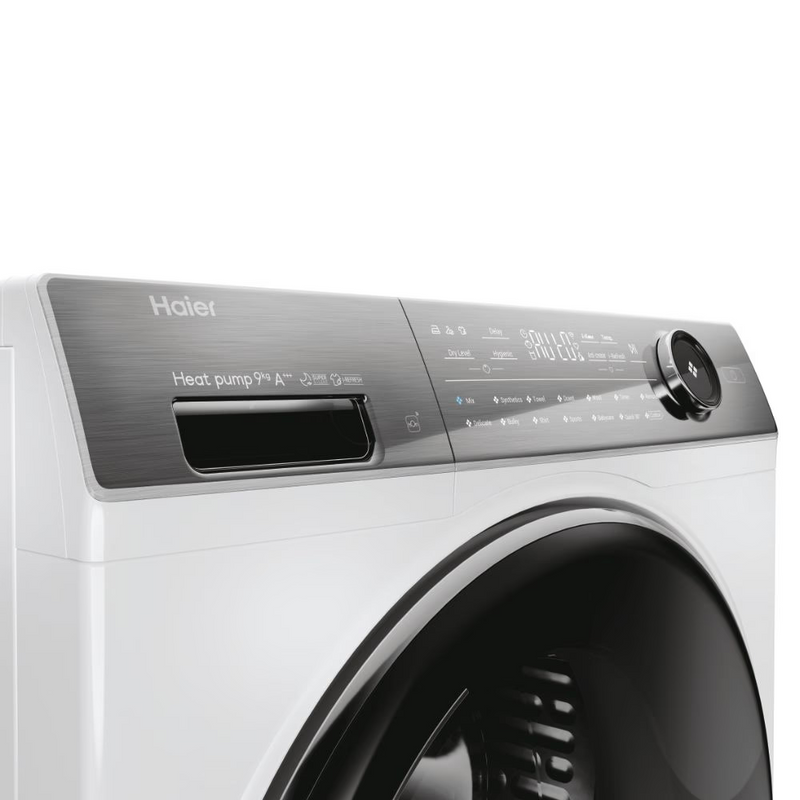 Haier HD90-A3Q979U1 I Pro Series 7 9kg Heat Pump Tumble Dryer - White (Discontinued)