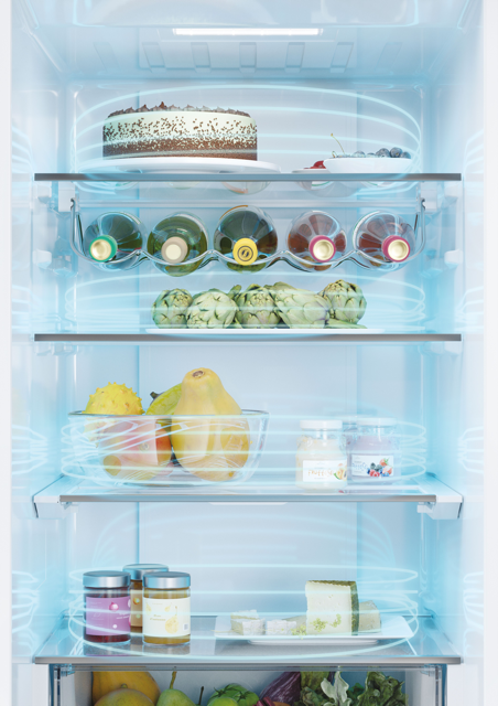 Haier HDPW5620ANPD Fridge Freezer - Platinum Inox - A Rated