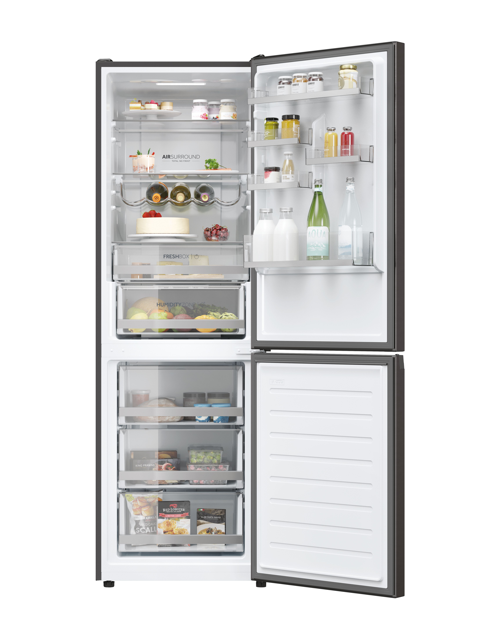 Haier HDW3618DNPD Fridge Freezer - Dark Inox - D Rated (Discontinued)