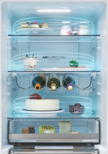 Haier HDW3618DNPD Fridge Freezer - Dark Inox - D Rated (Discontinued)