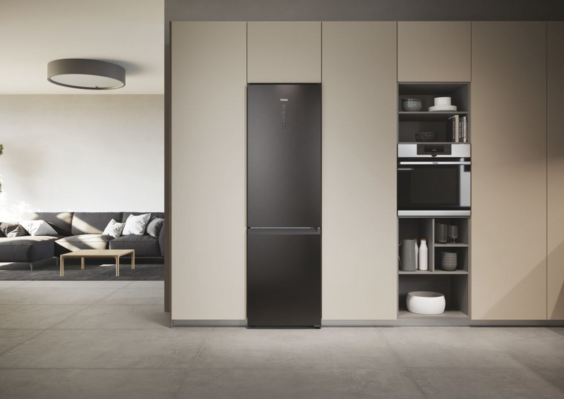 Haier HDW3620DNPD Fridge Freezer - Dark Inox - D Rated (Discontinued)