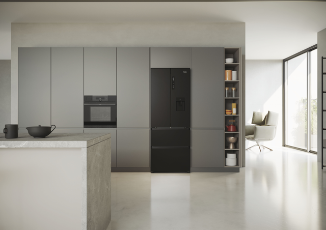 Haier HFR5719EWPB French Door Fridge Freezer - Slate Black