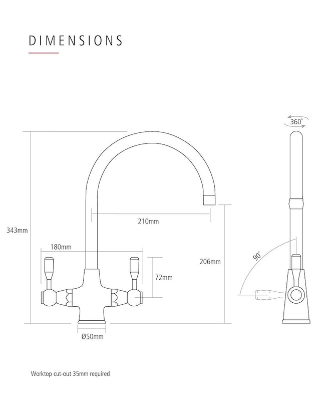Caple LEV3/CH Leval Monobloc tap Chrome tap