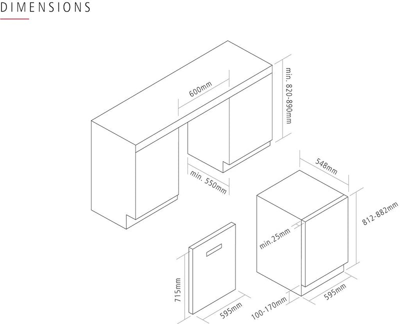 Caple RBL5 Integrated Undercounter Larder Fridge (Discontinued)