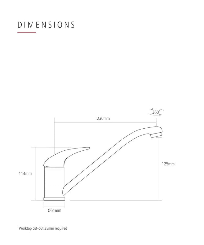 Caple SL6/CH Single Lever tap Single Lever tap