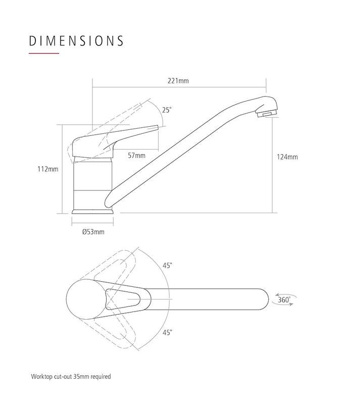 Caple SLD2/CH Single Lever tap Deluxe Single Lever tap