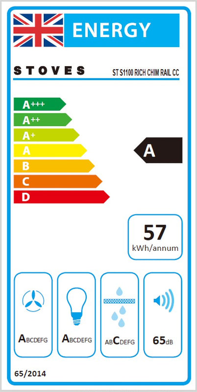 Stoves ST S1100 RICH CHIM RAIL CC 110cm Hood (Discontinued)