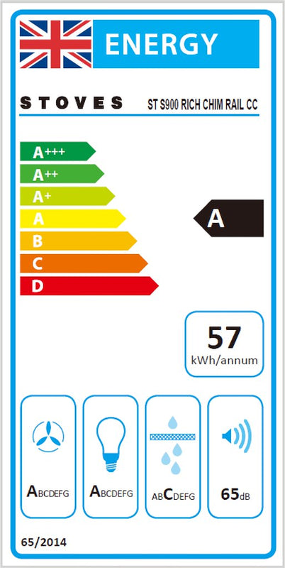 Stoves ST S900 RICH CHIM RAIL CC 90cm Hood (Discontinued)