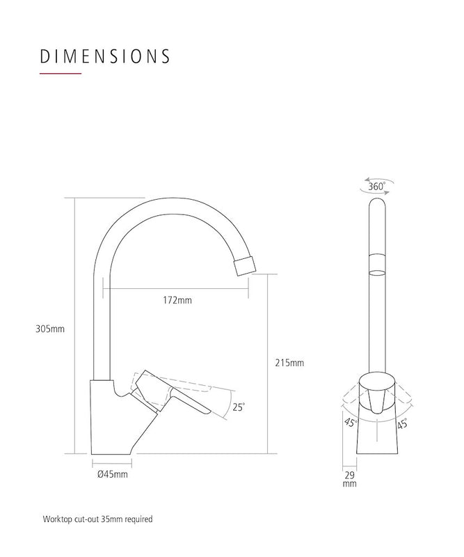 Caple SWA/CH Swanson Single Lever tap