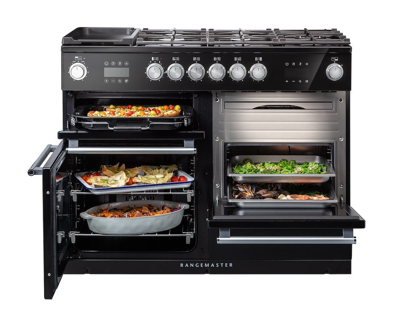 Rangemaster NEX110SODFFCB/C NEXUS Steam 110cm Dual Fuel Range Cooker
