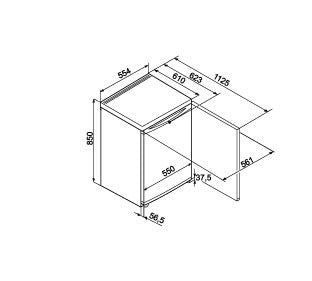 Liebherr T1504 Undercounter Fridge with 4* Ice Box (Discontinued)