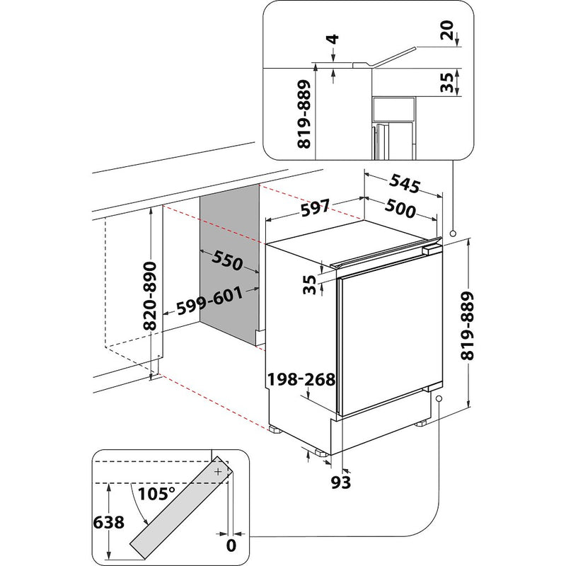 Hotpoint HL A1.UK 1 Built Under Integrated Fridge (Discontinued)