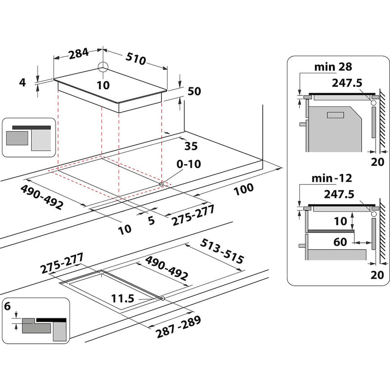 Indesit IS19Q30NE Induction Domino Hob