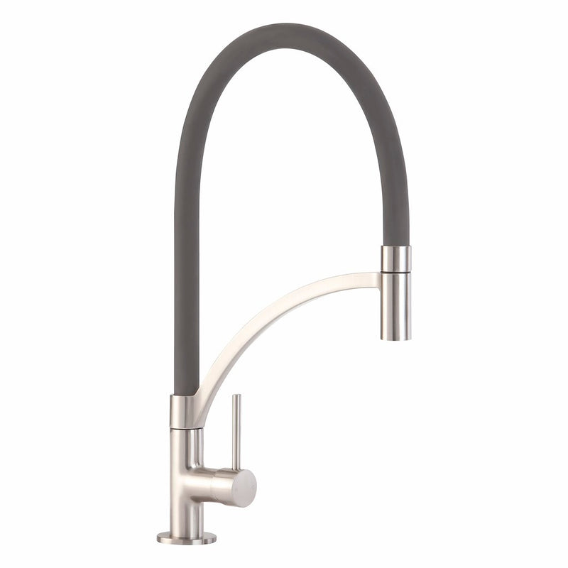 CDA TV14GR Single Lever Tap with Grey Pull-Out Spout