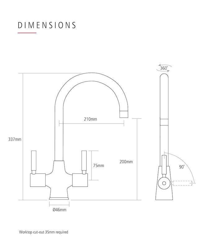 Caple WAS4/CH Washington Monobloc tap Chrome tap