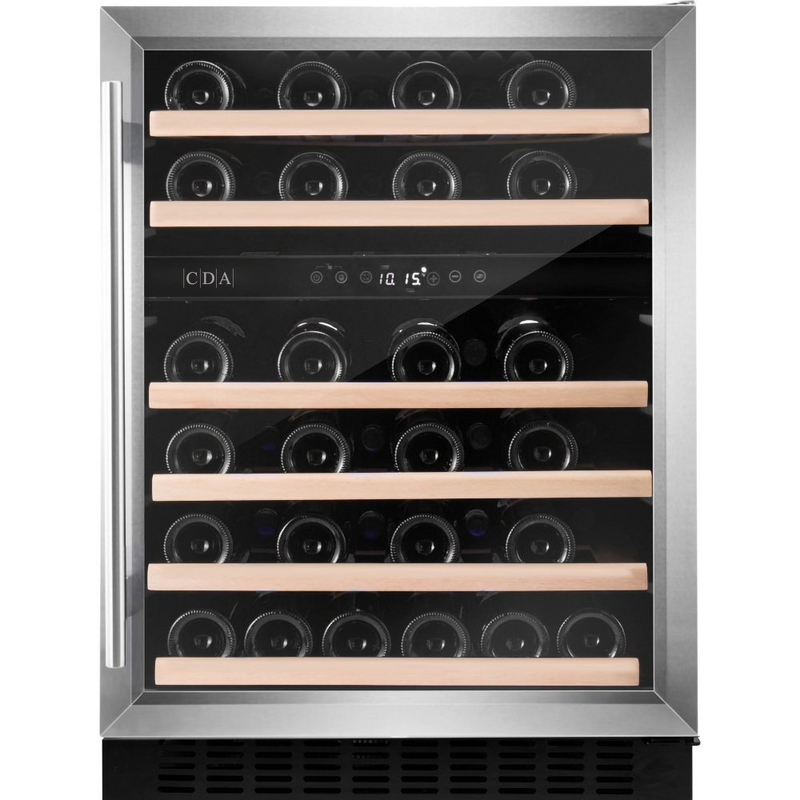 CDA WCCFO602SS 60cm Freestanding Undercounter Dual Zone Wine Cooler (Discontinued)