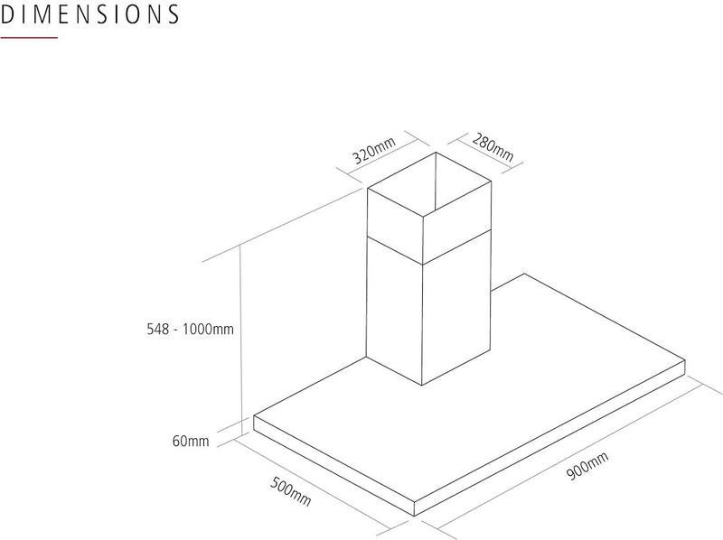 Caple ZC922 Chimney Hood (Discontinued)