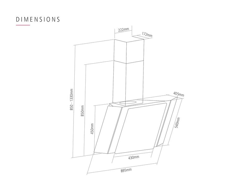 Caple ZEL900 Chimney Hood
