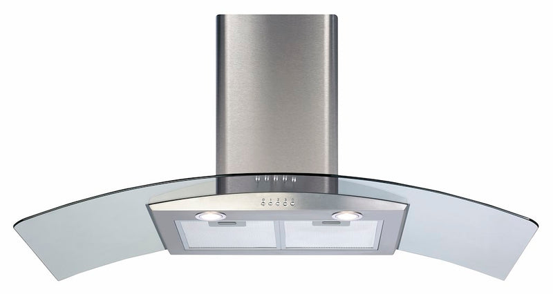 CDA ECP102SS 100cm Curved Glass Extractor