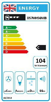 Neff N 50 D57MH56N0B, Canopy cooker hood (Discontinued)