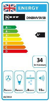 Neff D96BMV5N5B, Wall-mounted cooker hood (Discontinued)