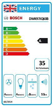 Bosch DWK97JQ60B, Wall-mounted cooker hood (Discontinued)