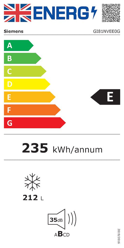 Siemens iQ 300 GI81NVEE0G, built-in freezer