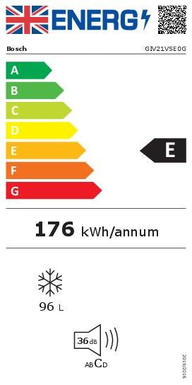 Bosch Series 4 GIV21VSE0G Built-in freezer (Discontinued)