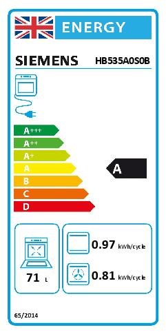 Siemens iQ 500 HB535A0S0B Built-in oven