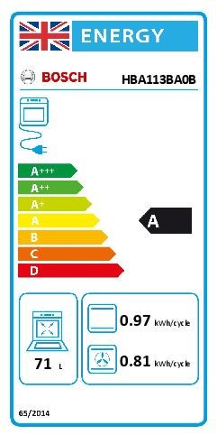 Bosch Series 2 HBA113BA0B, Built-in oven (Discontinued)