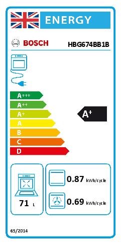 Bosch HBG674BB1B, Built-in oven (Discontinued)