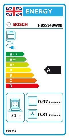 Bosch HBS534BW0B, Built-in oven (Discontinued)
