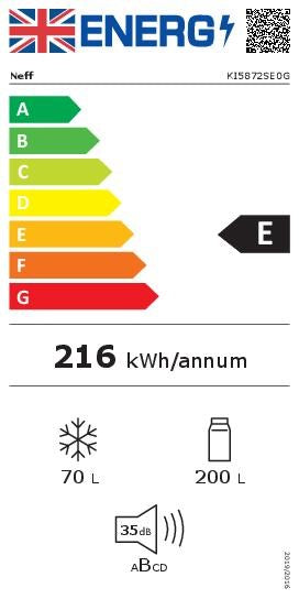 Neff N 50 KI5872SE0G, Built-in fridge-freezer with freezer at bottom