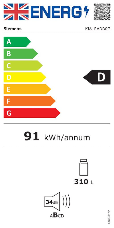 Siemens iQ 500 KI81RADD0G, built-in fridge