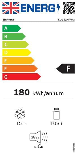 Siemens KU15LAFF0G Built-under fridge with freezer section (Discontinued)
