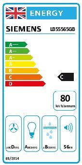 Siemens LB55565GB, Canopy cooker hood (Discontinued)