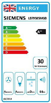 Siemens LB79585MGB, Canopy cooker hood (Discontinued)