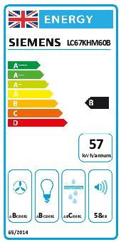 Siemens LC67KHM60B, Wall-mounted cooker hood (Discontinued)