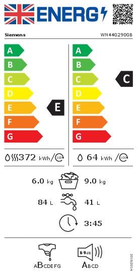 Siemens iQ500 WN44G290GB 9KG Wash 6kg Dry Washer Dryer (Discontinued)