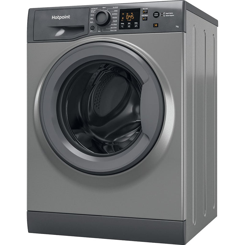 Hotpoint NSWF 743U GG UK N 7kg Washing Machine with 1400rpm - Graphite - D rated (Discontinued)