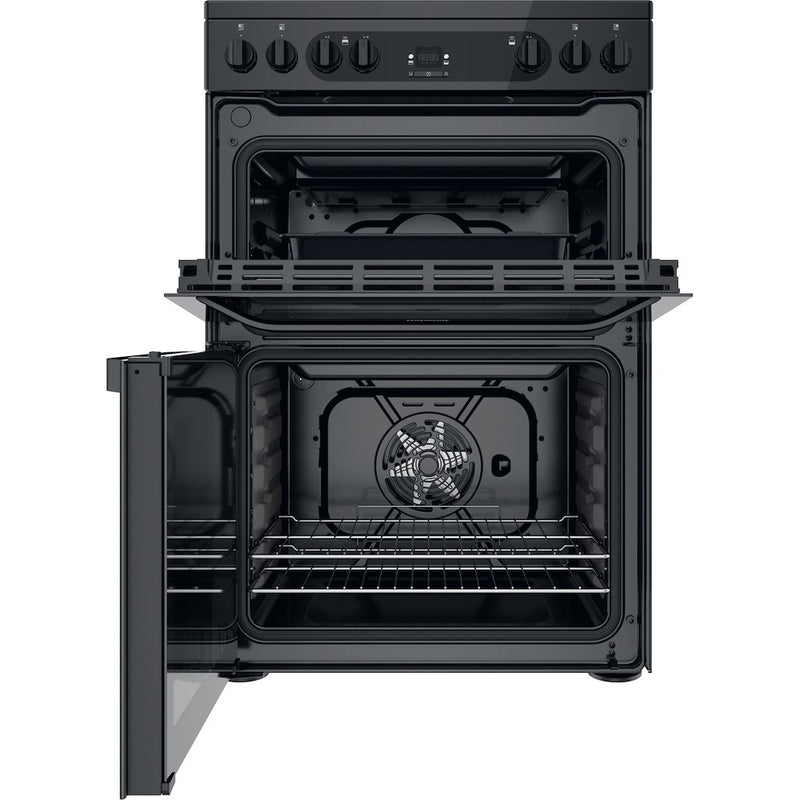 Hotpoint HDM67V92HCB/UK Electric Ceramic Double cooker - Black (Discontinued)