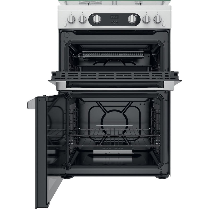 Hotpoint HD67G02CCW/UK Double Cooker - White (Discontinued)