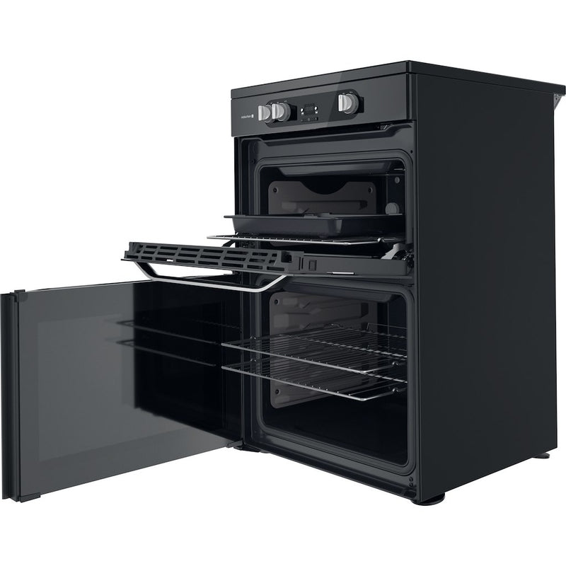 Hotpoint HDM67I9H2CB/U Double Electric 60cm Cooker - Black (Discontinued)