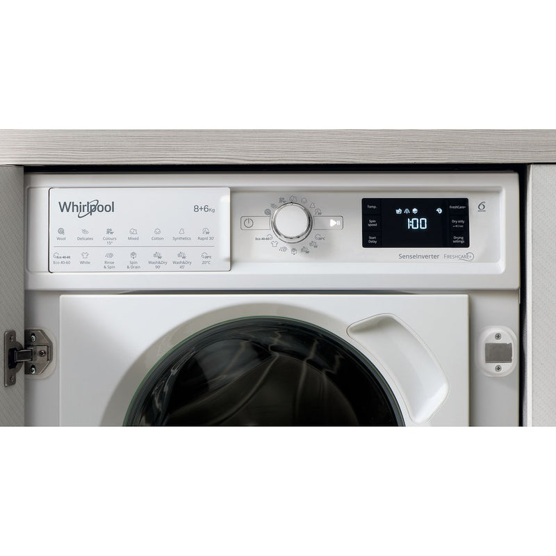 Whirlpool BI WDWG 861484 UK Built in Washer Dryer 8+6kg 1400rpm - White (Discontinued)